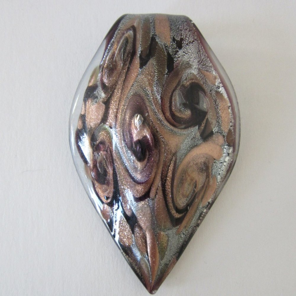 Leaf Glass Pendant Statement Necklace